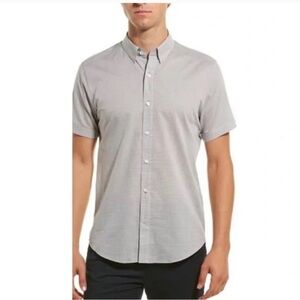 Theory Coppolo Drott Button Front Short Sleeve Shirt
